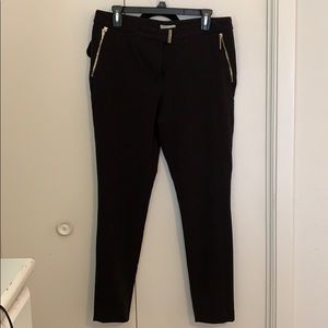 Black, ankle length, skinny dress pants